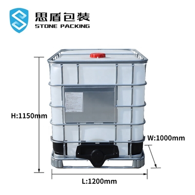 ISO9001 স্কয়ার IBC HDPE রাসায়নিক স্টোরেজ ট্যাঙ্ক 1.2*1*1.5m