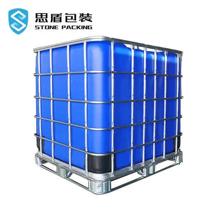 ISO9001 স্কয়ার IBC HDPE রাসায়নিক স্টোরেজ ট্যাঙ্ক 1.2*1*1.5m
