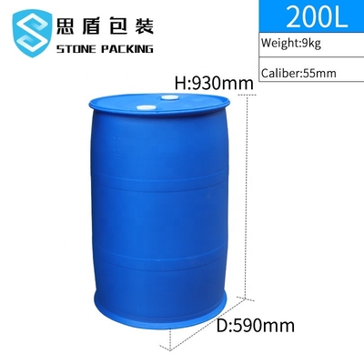 সিডুন রাসায়নিক সিল করা HDPE 200L প্লাস্টিক ড্রাম 590*590mm