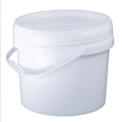 Dia 222mm PP হোয়াইট 5l রাসায়নিক রাউন্ড প্লাস্টিক পাত্রে 360g