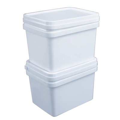 ISO 9001 5 গ্যালন রাসায়নিক পাত্রে সাদা বালতি 141*103*120mm