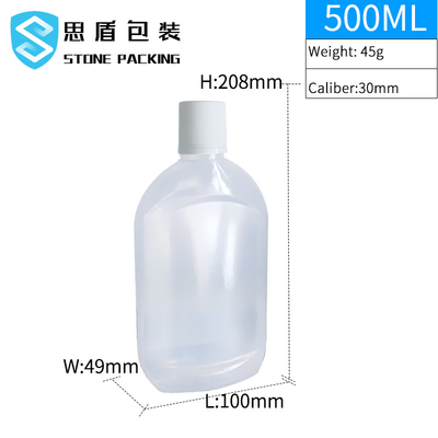 স্ক্রু ক্যাপ 45g সহ ম্যাট ট্রান্সলুসেন্ট 500ml শ্যাম্পুর বোতল