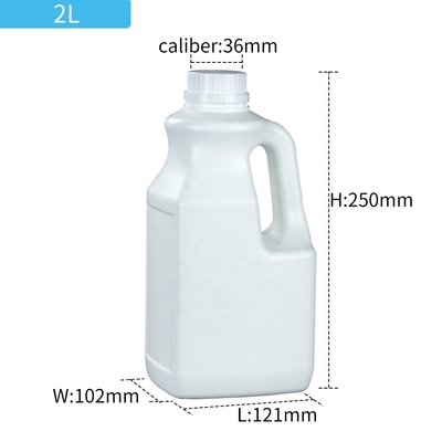 রাসায়নিক পণ্যের জন্য OEM ODM 2L HDPE প্লাস্টিকের বোতল 121*102*150mm