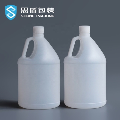 হ্যান্ডেল সহ স্বচ্ছ 3.8L HDPE রাউন্ড 1 গ্যালন রাসায়নিক পাত্র